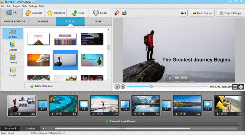 Slideshow intros & titles